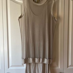 NWT Very Chic All Saints Merrillon Japanese Cloth Tank Dress in Nude UK12 US8